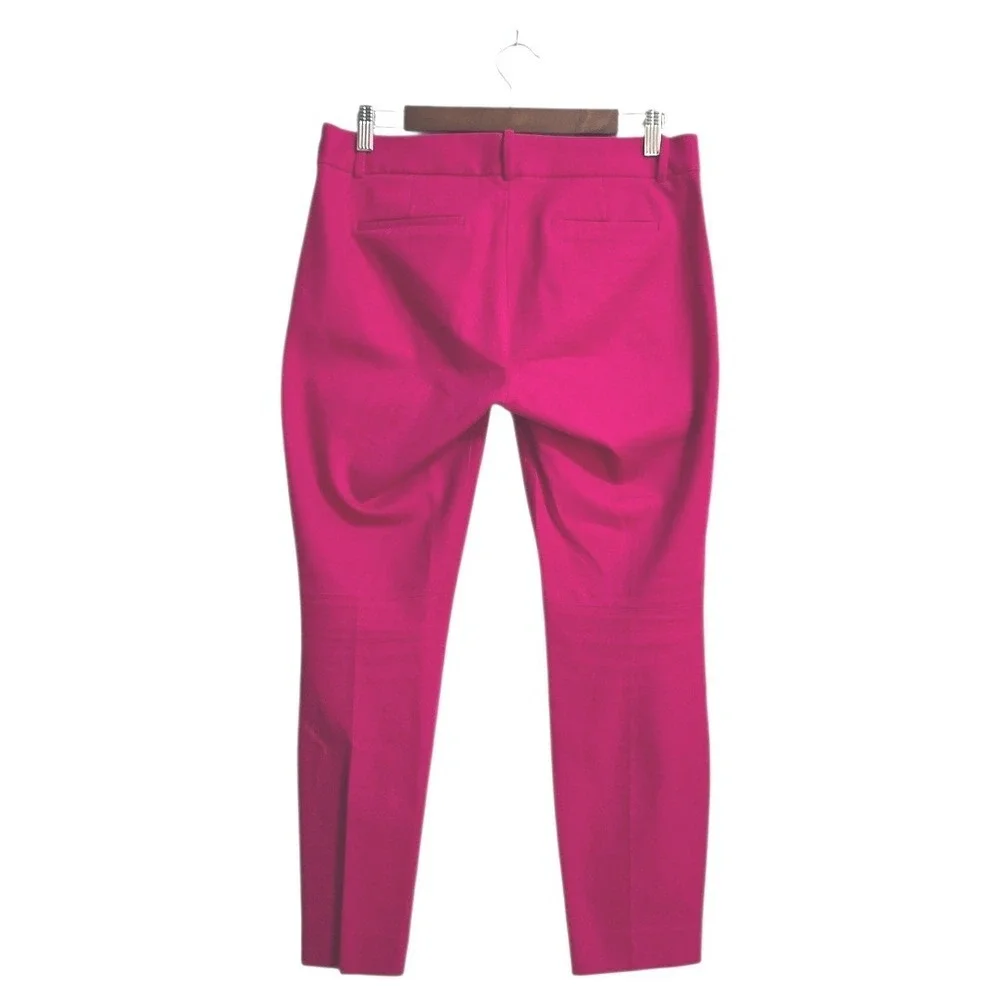 J. Crew Minnie Mid-Rise Tapered Leg Cropped Pants In Pink Sz 6